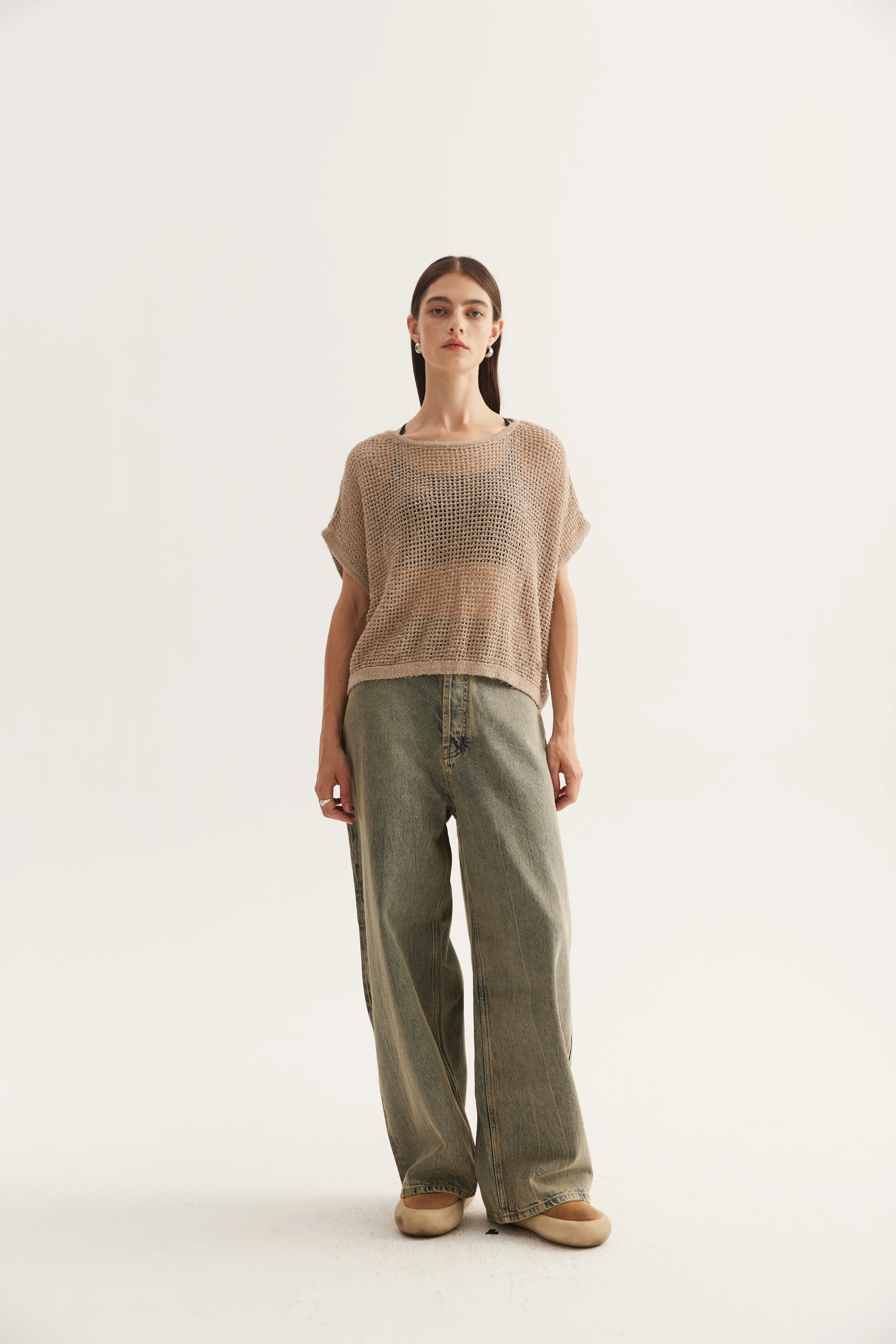 Openwork knit top reference