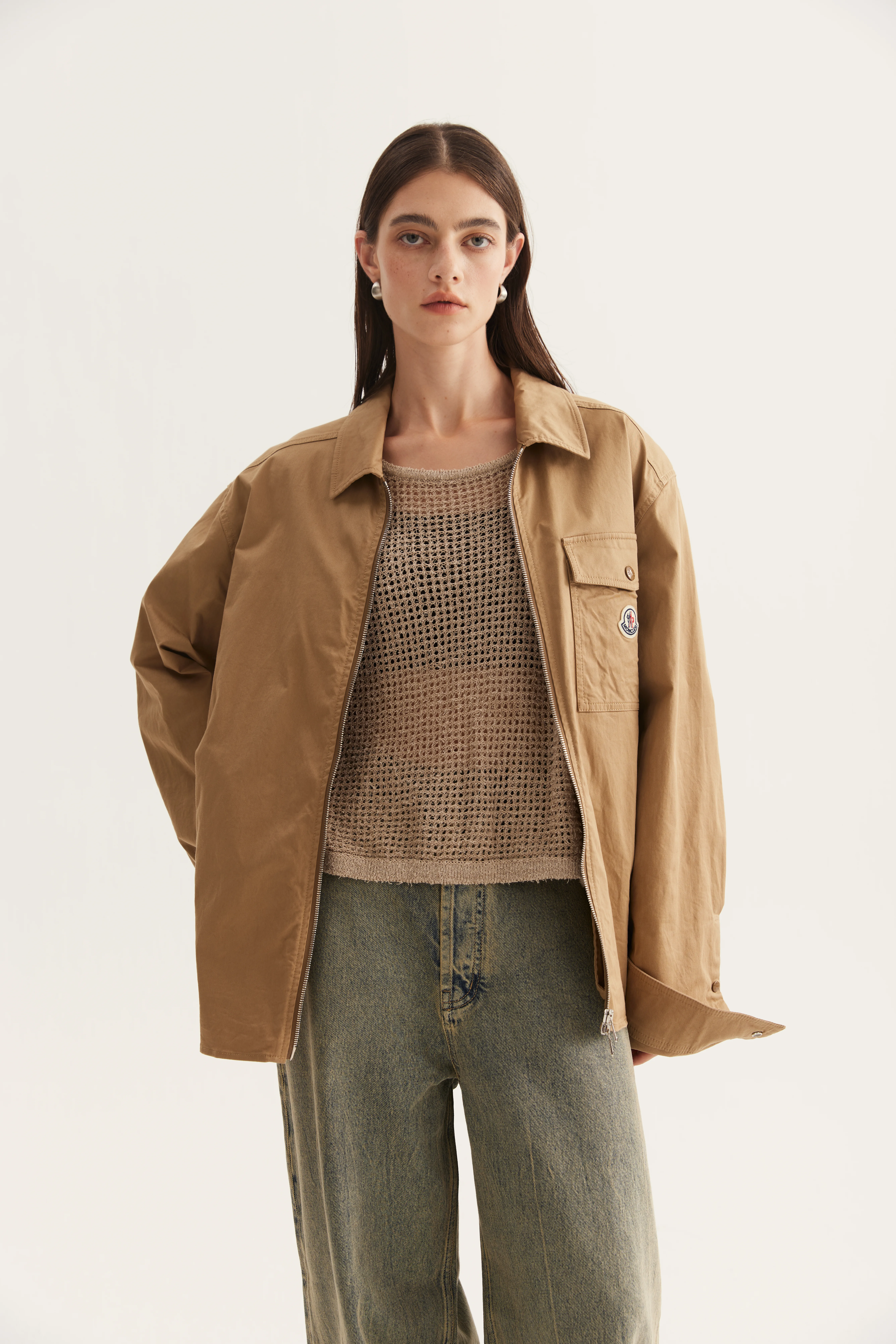 Linen-Direction Openwork Cap-Sleeve Top reference view 3