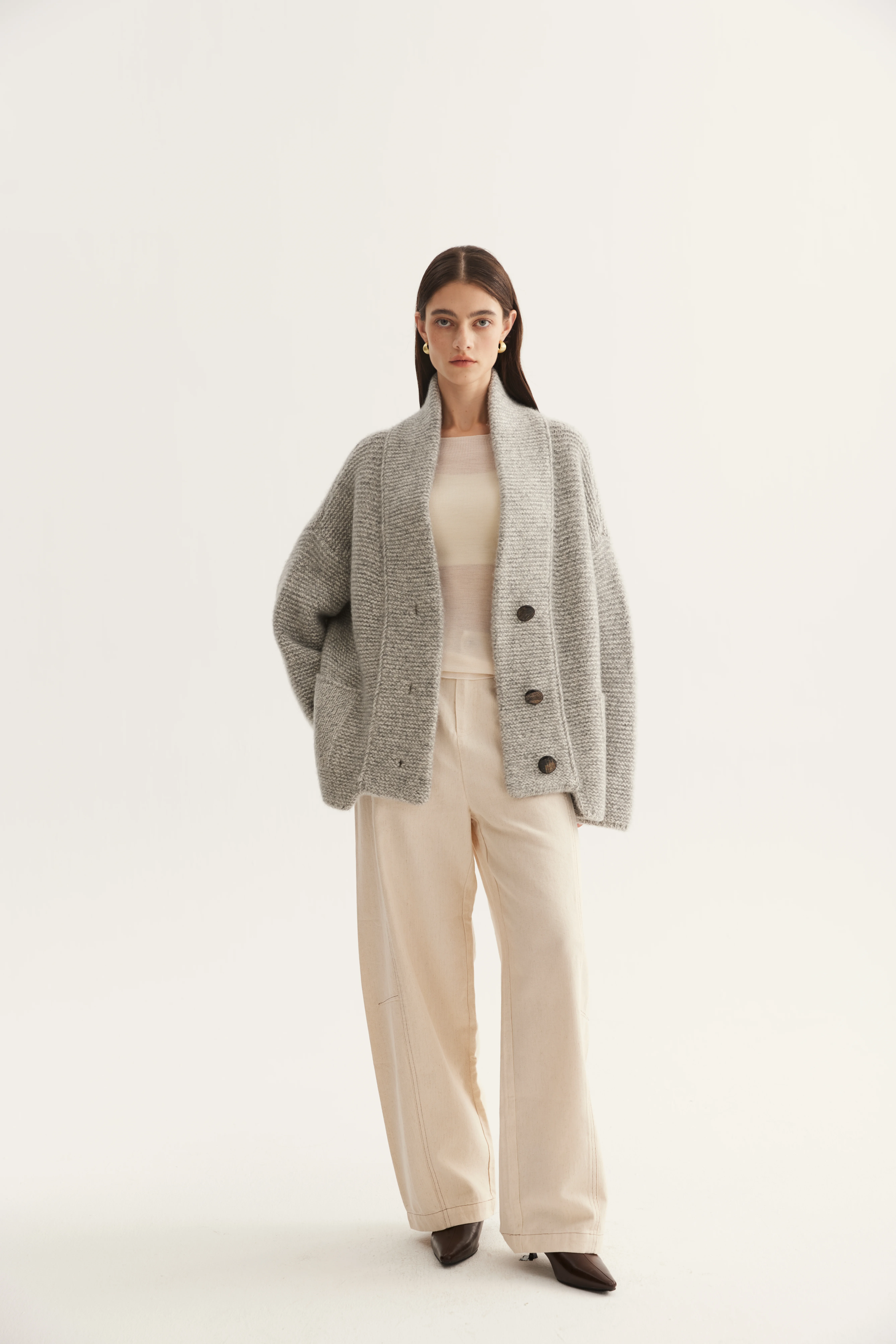 Oversized Cashmere Knit Cardigan product reference