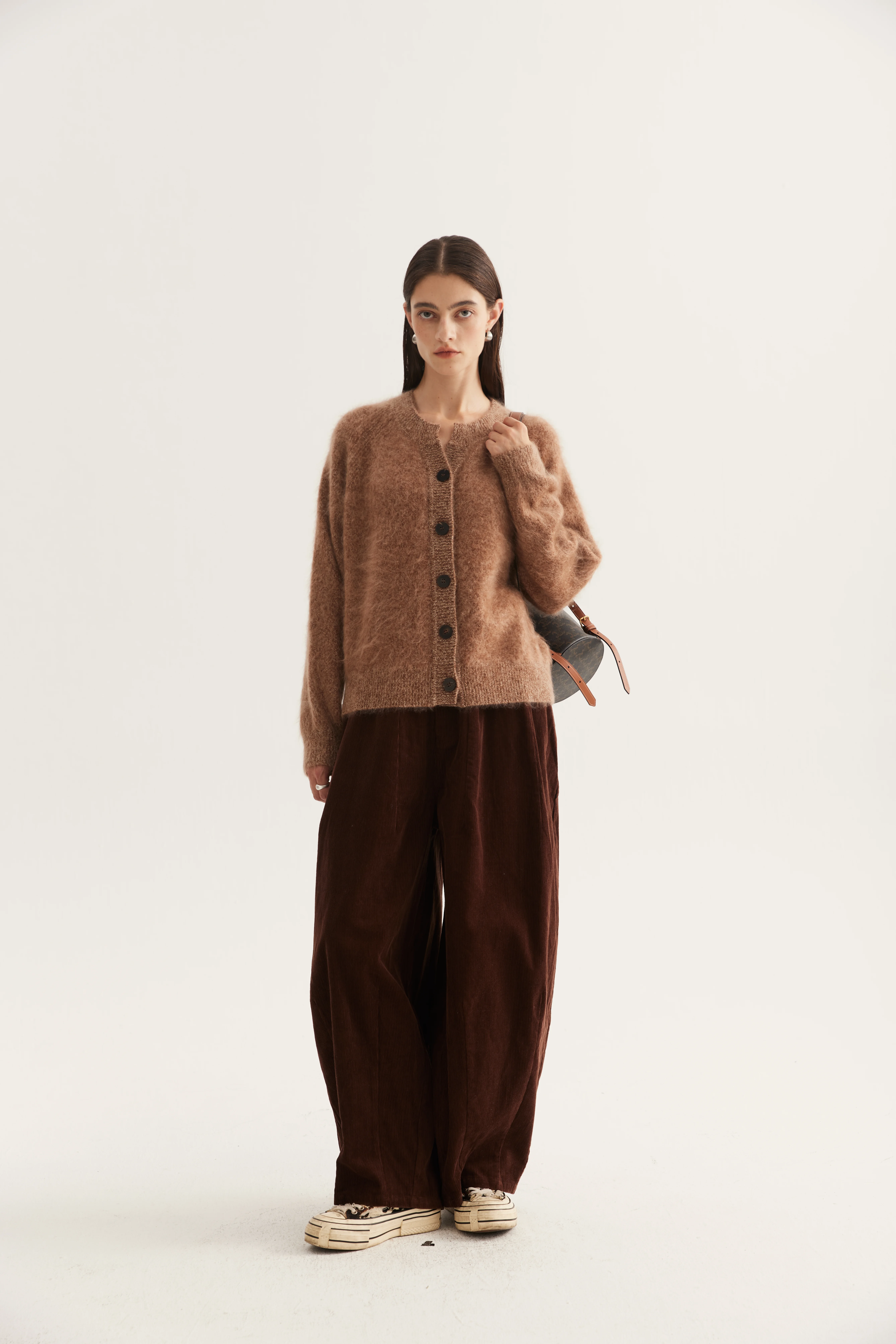 Brushed cashmere cardigan reference
