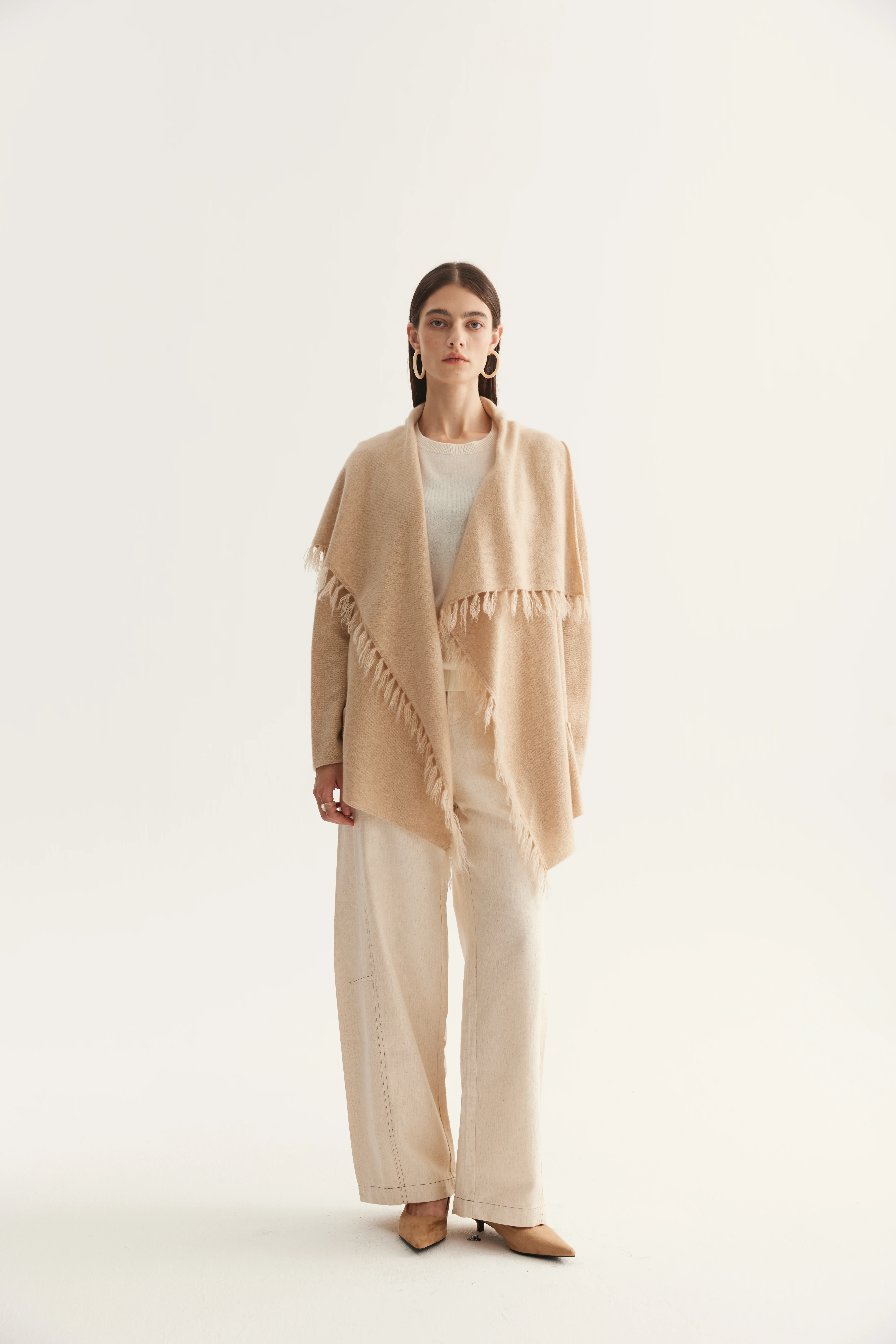 Fringed Cashmere Knit Jacket product reference