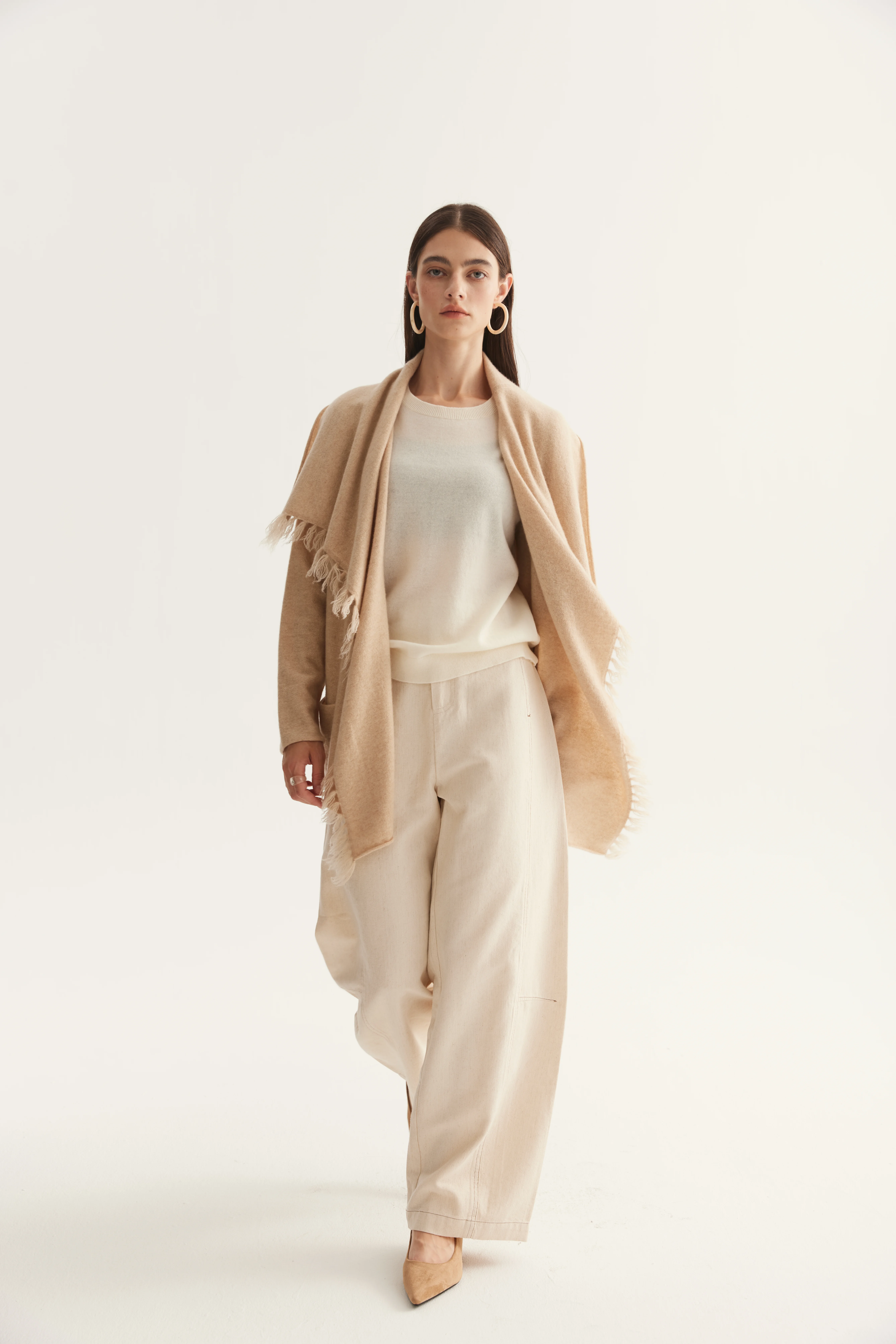 Fringed Cashmere Knit Jacket reference view 4