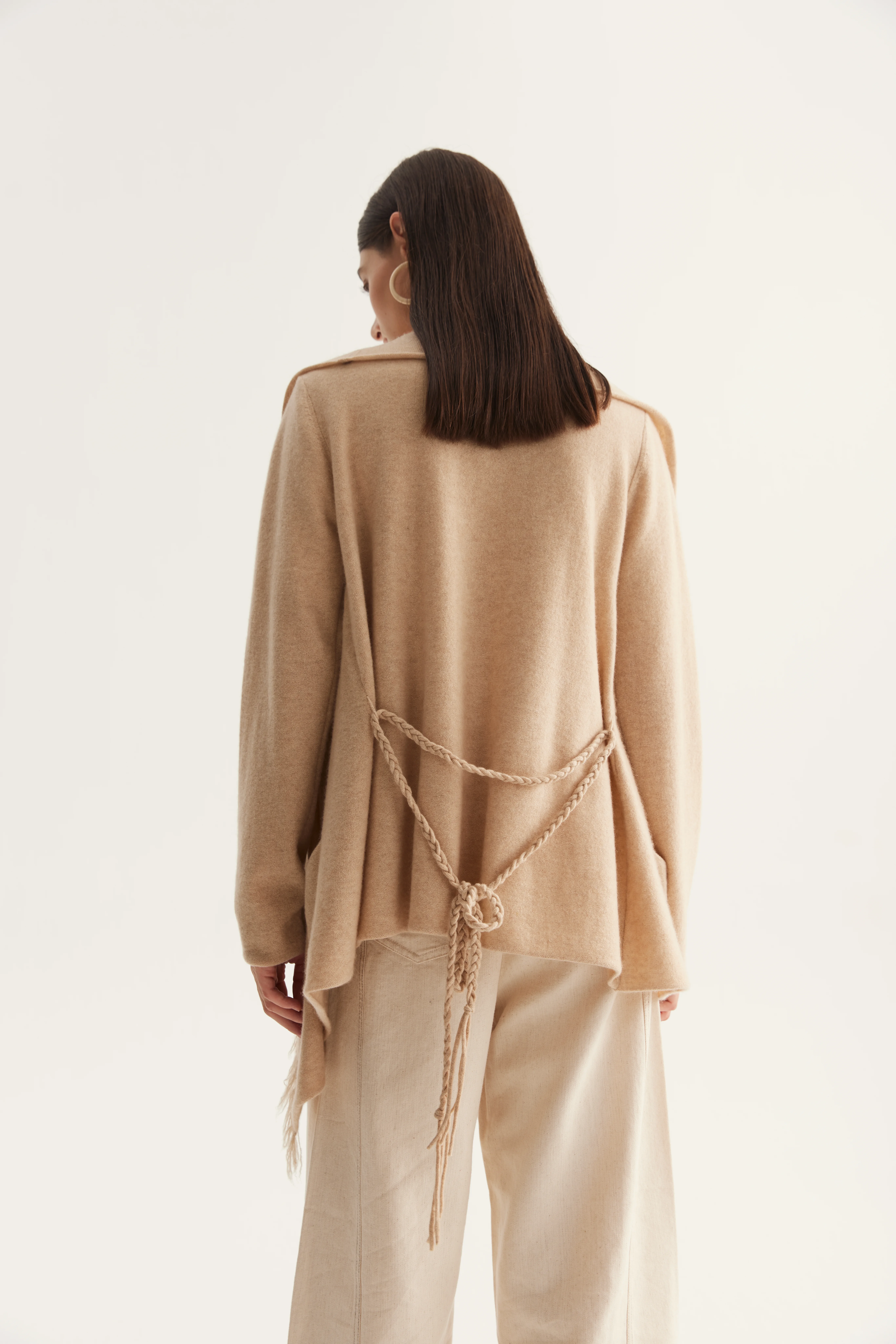 Fringed Cashmere Knit Jacket reference view 6