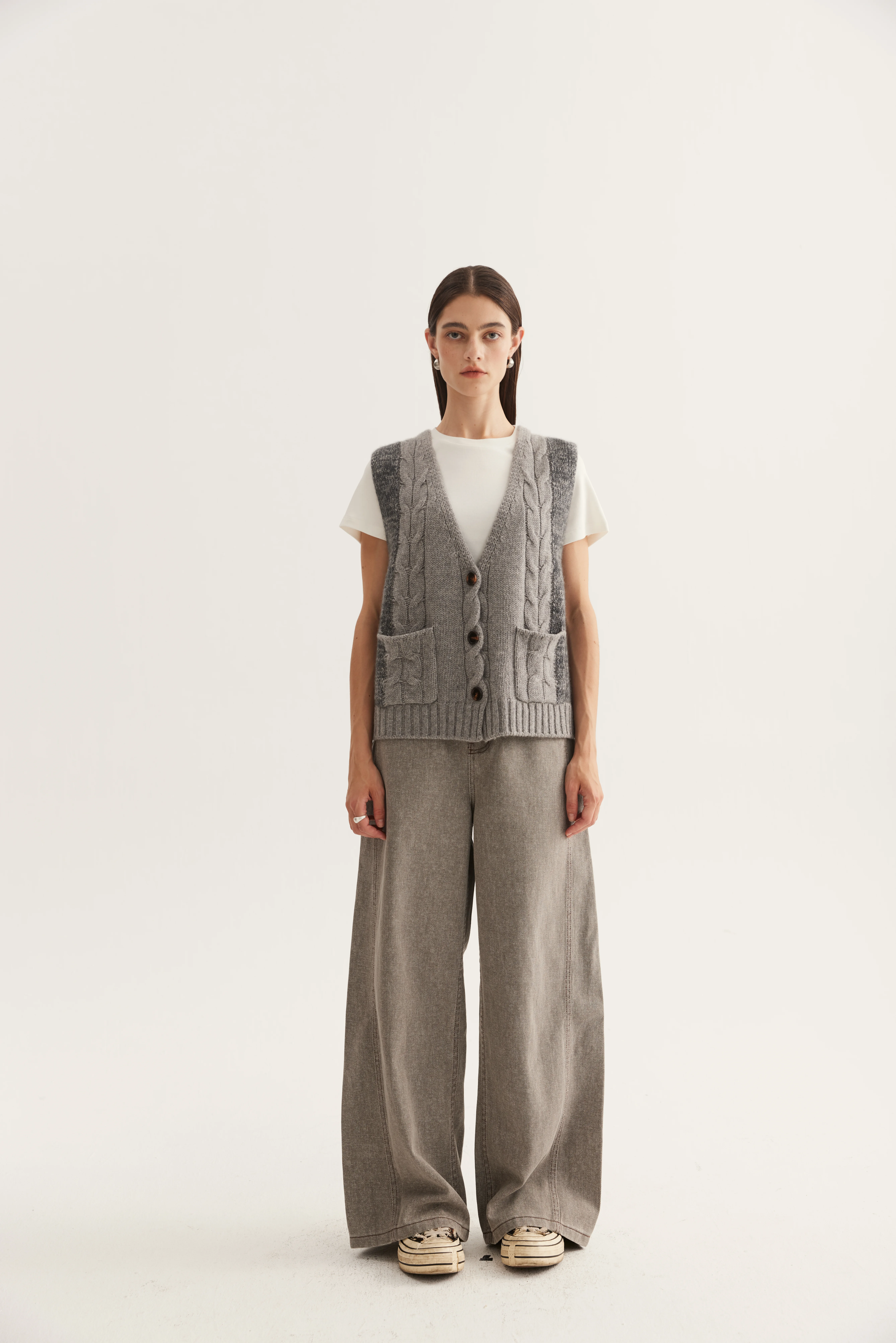 Cable Cashmere Sweater Vest product reference