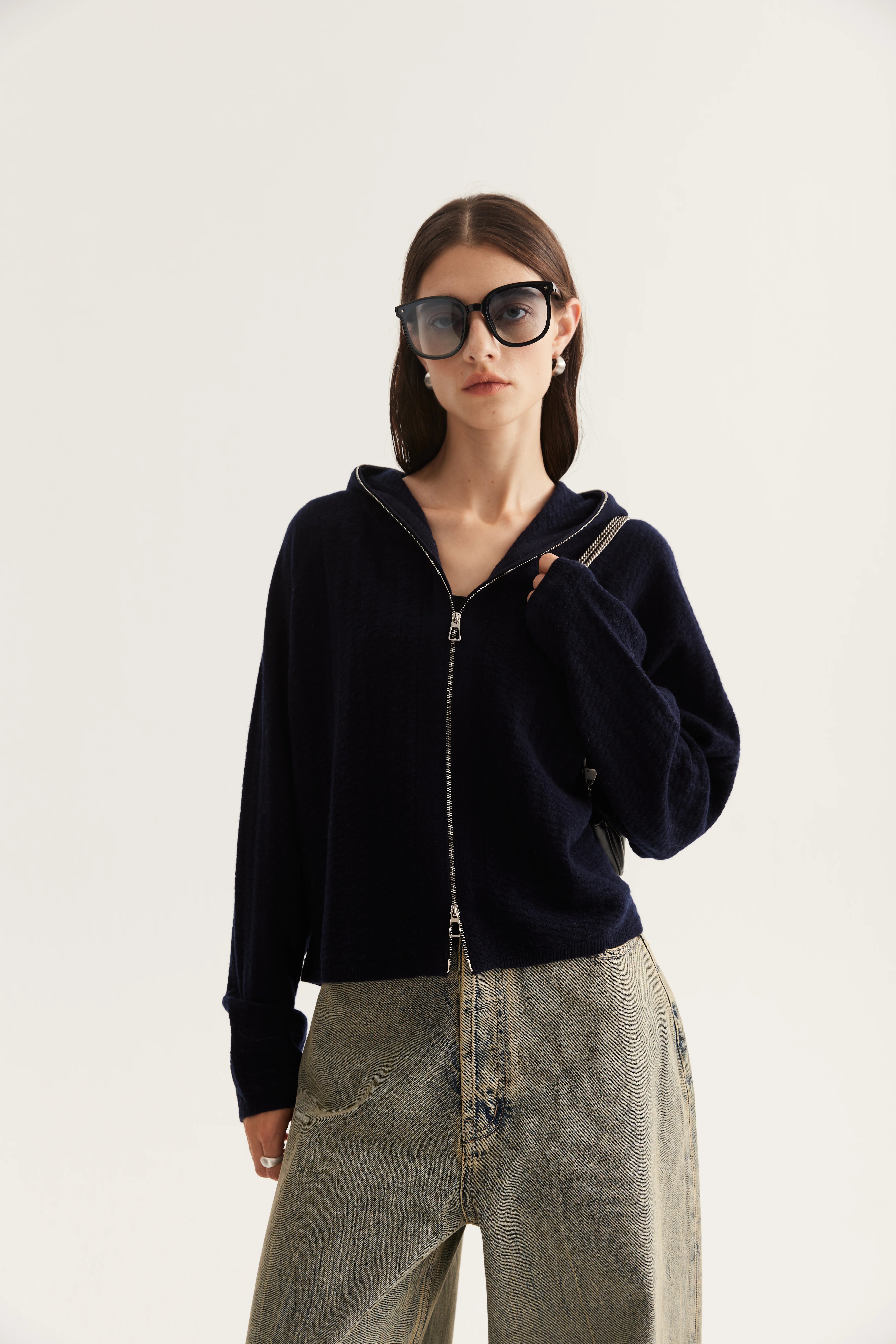 Hooded Cashmere Cardigan reference view 5