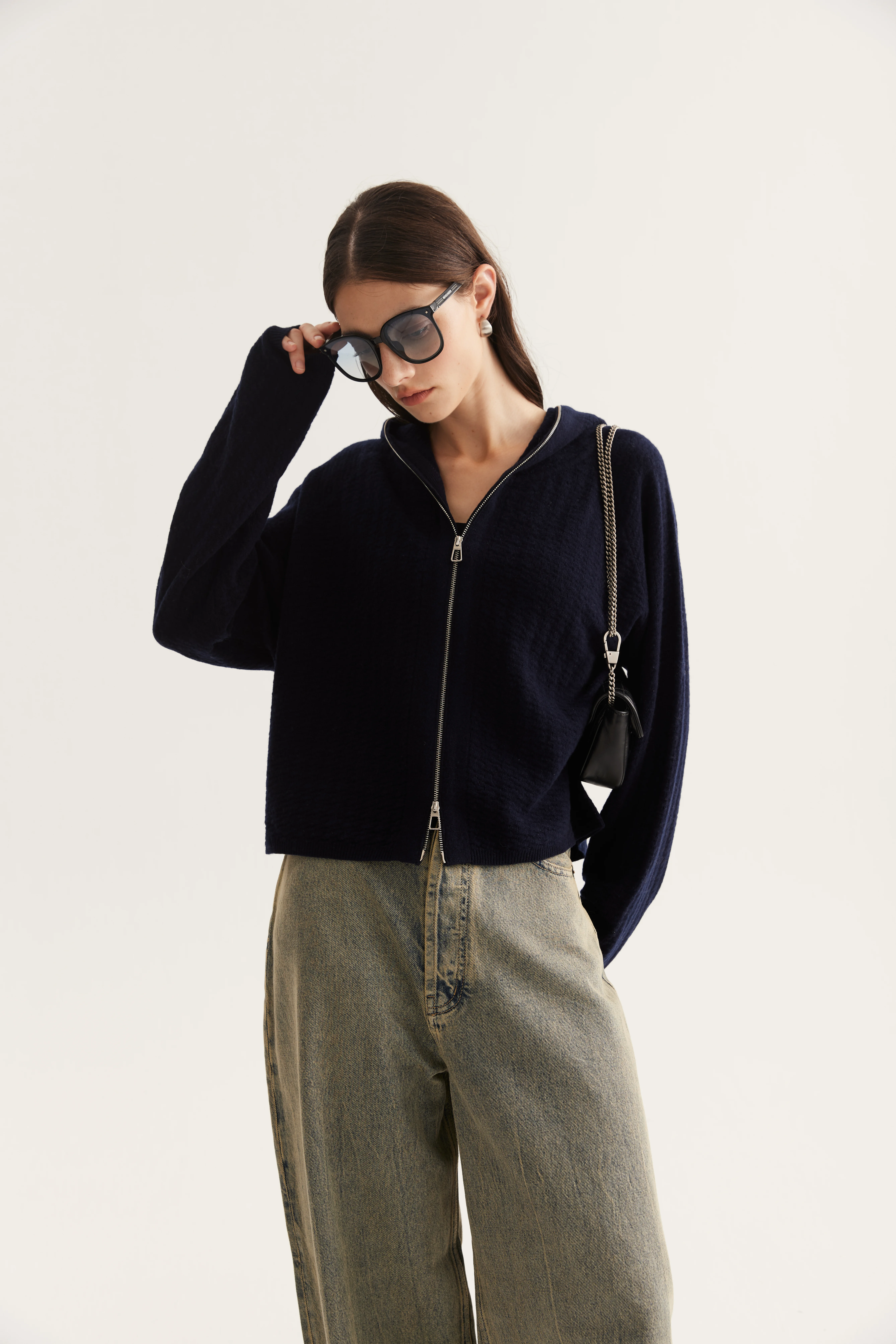 Hooded Cashmere Cardigan reference view 7