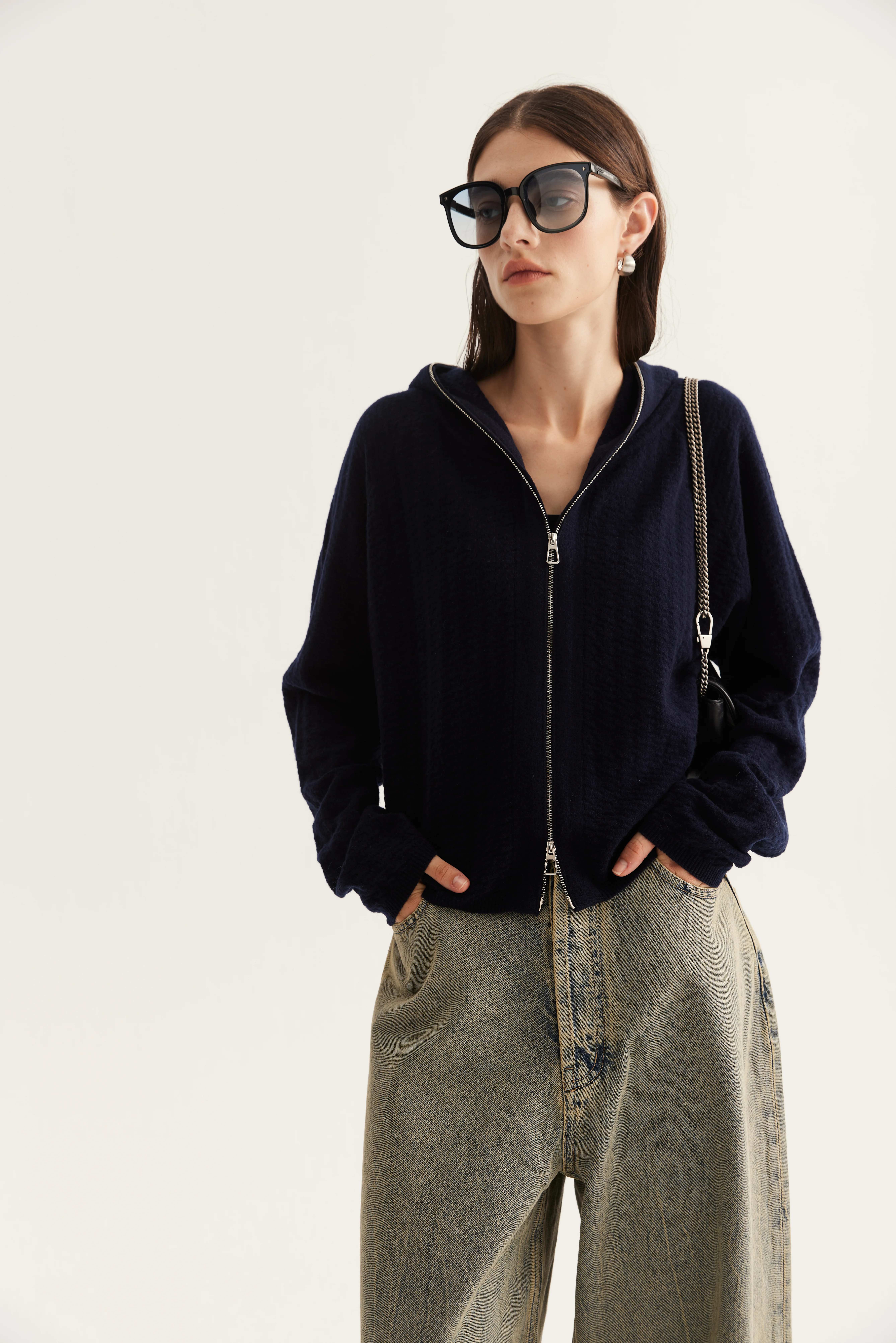 Hooded Cashmere Cardigan reference view 8