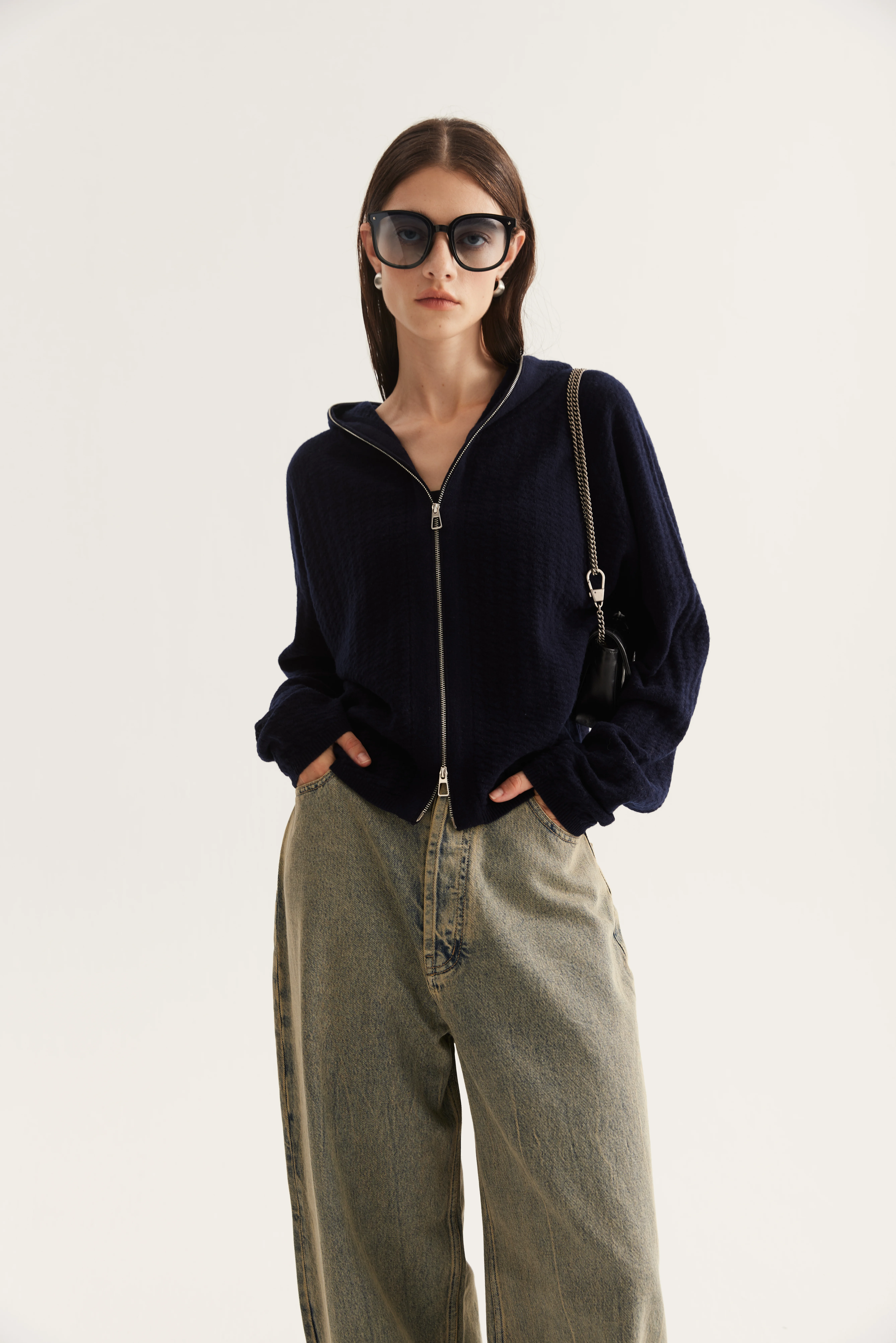 Hooded Cashmere Cardigan reference view 9