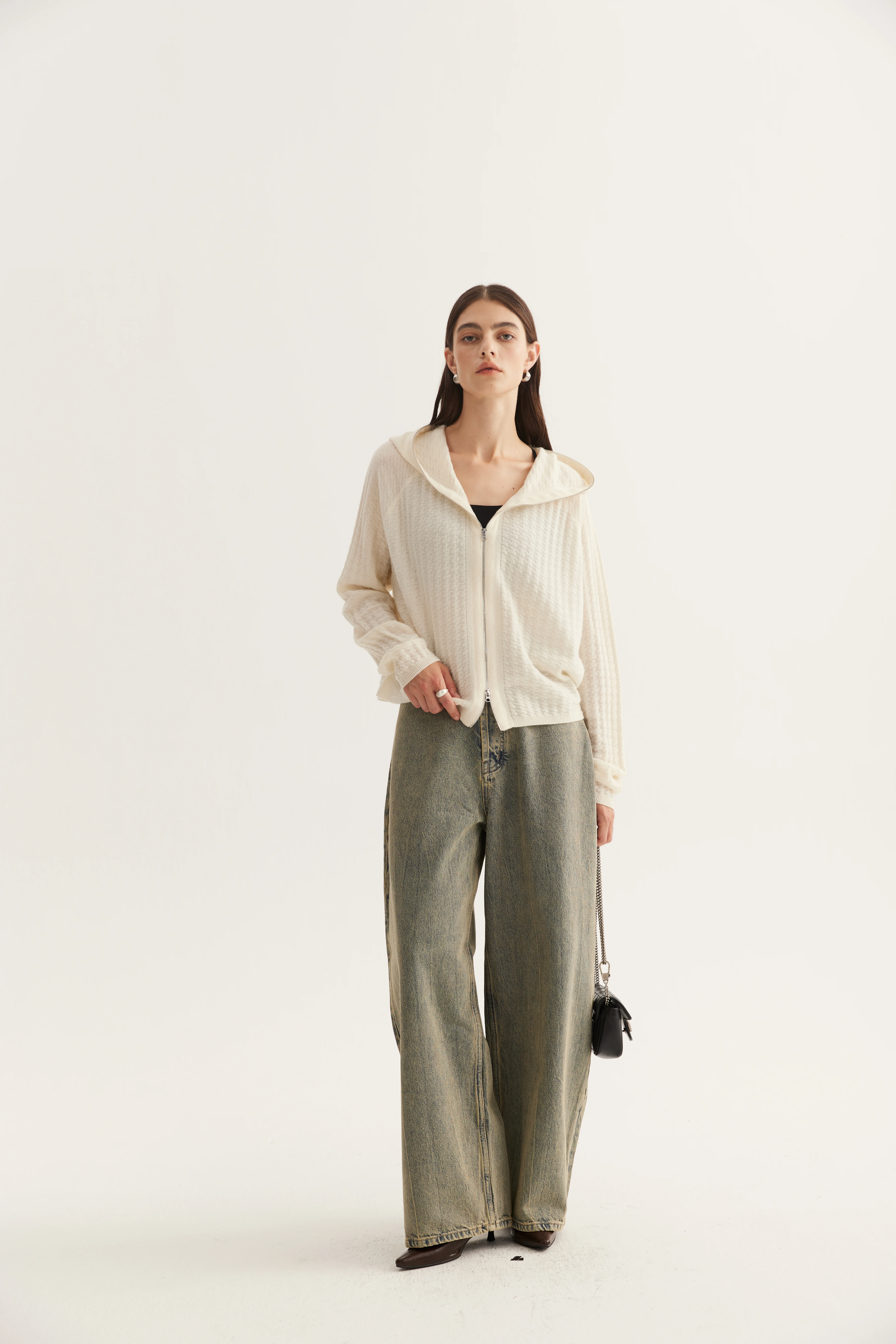Hooded Zip Cashmere Cardigan product reference