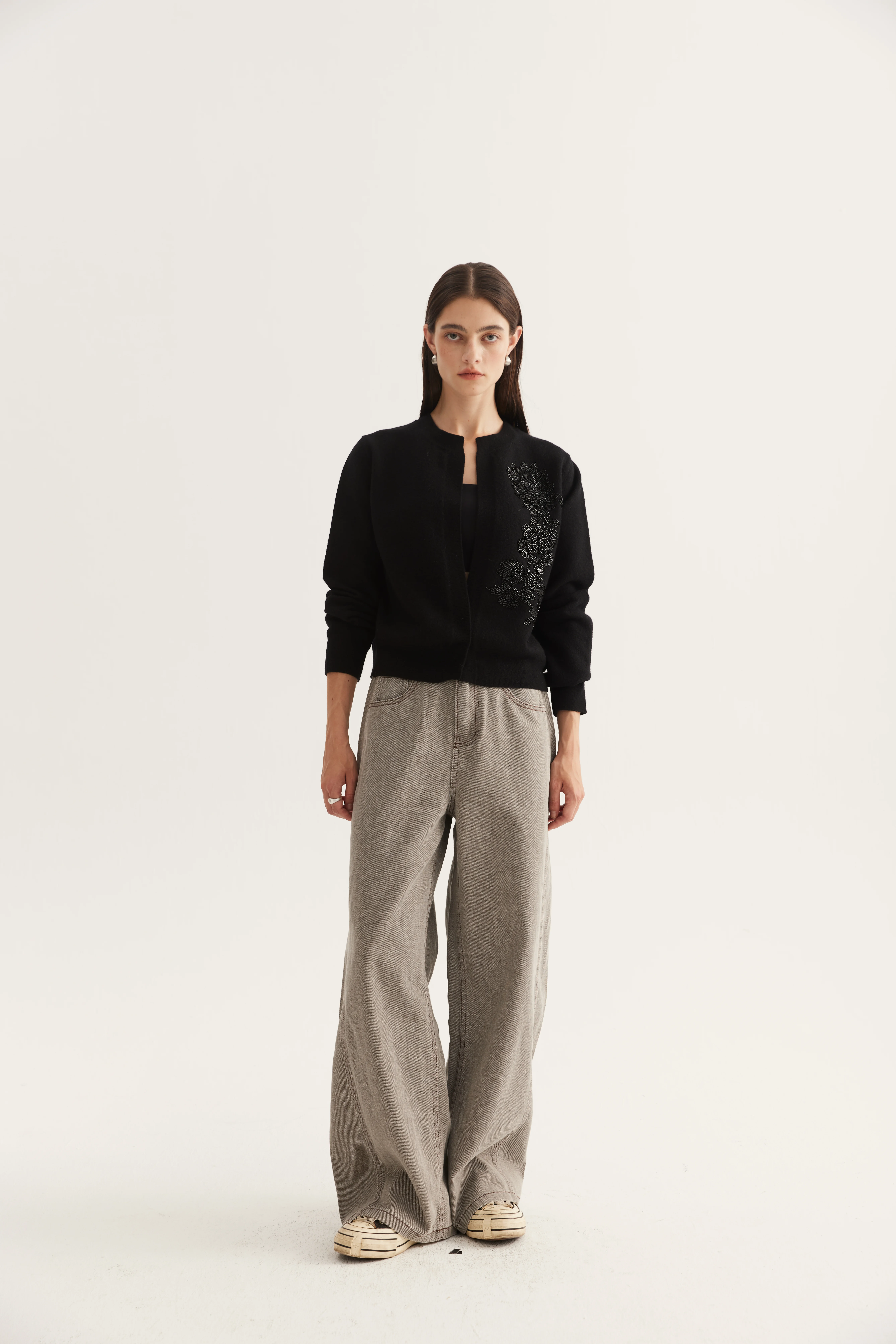 Decorated Cashmere Layering Top reference view 5