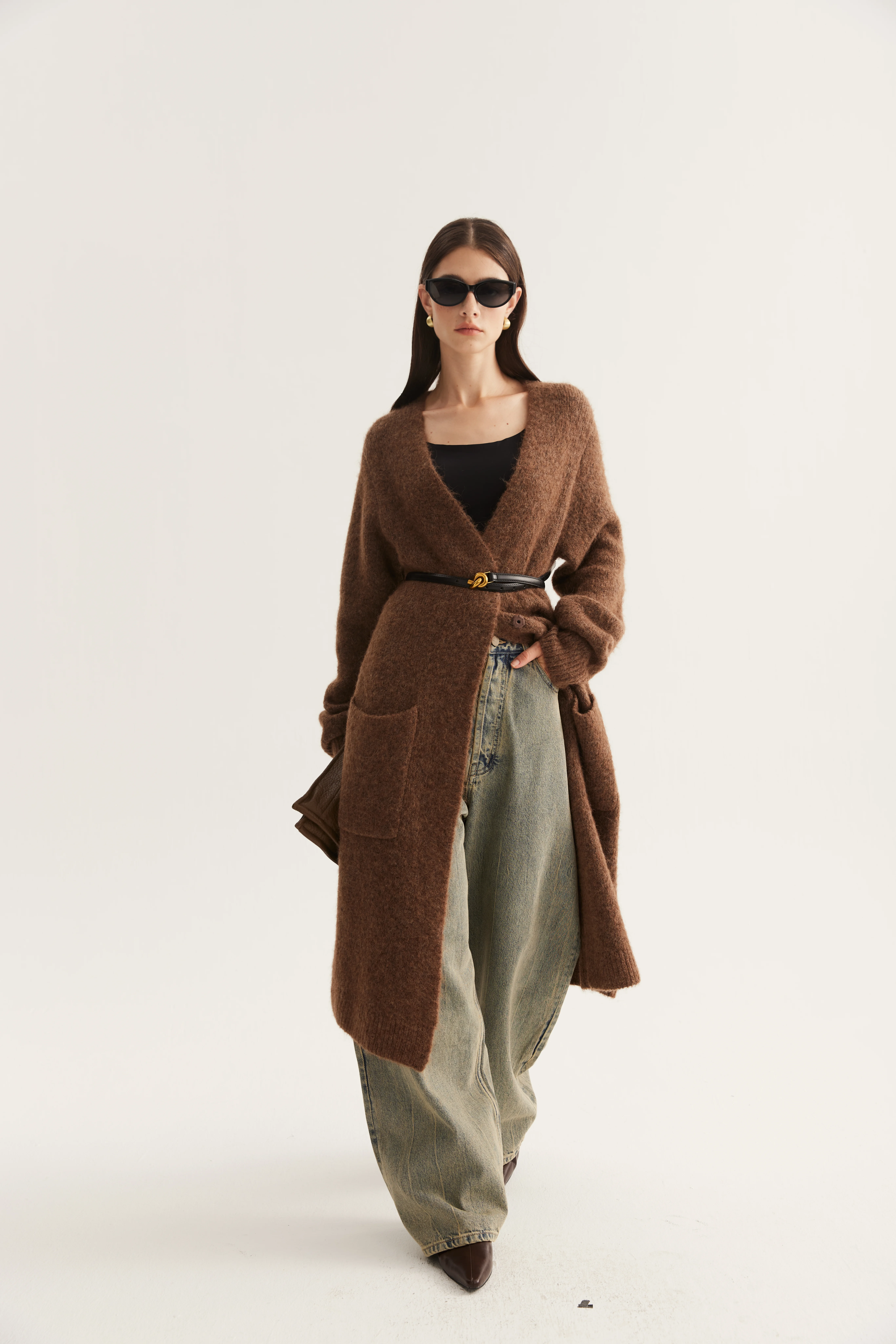 Alpaca Longline Knit Coat reference view 2