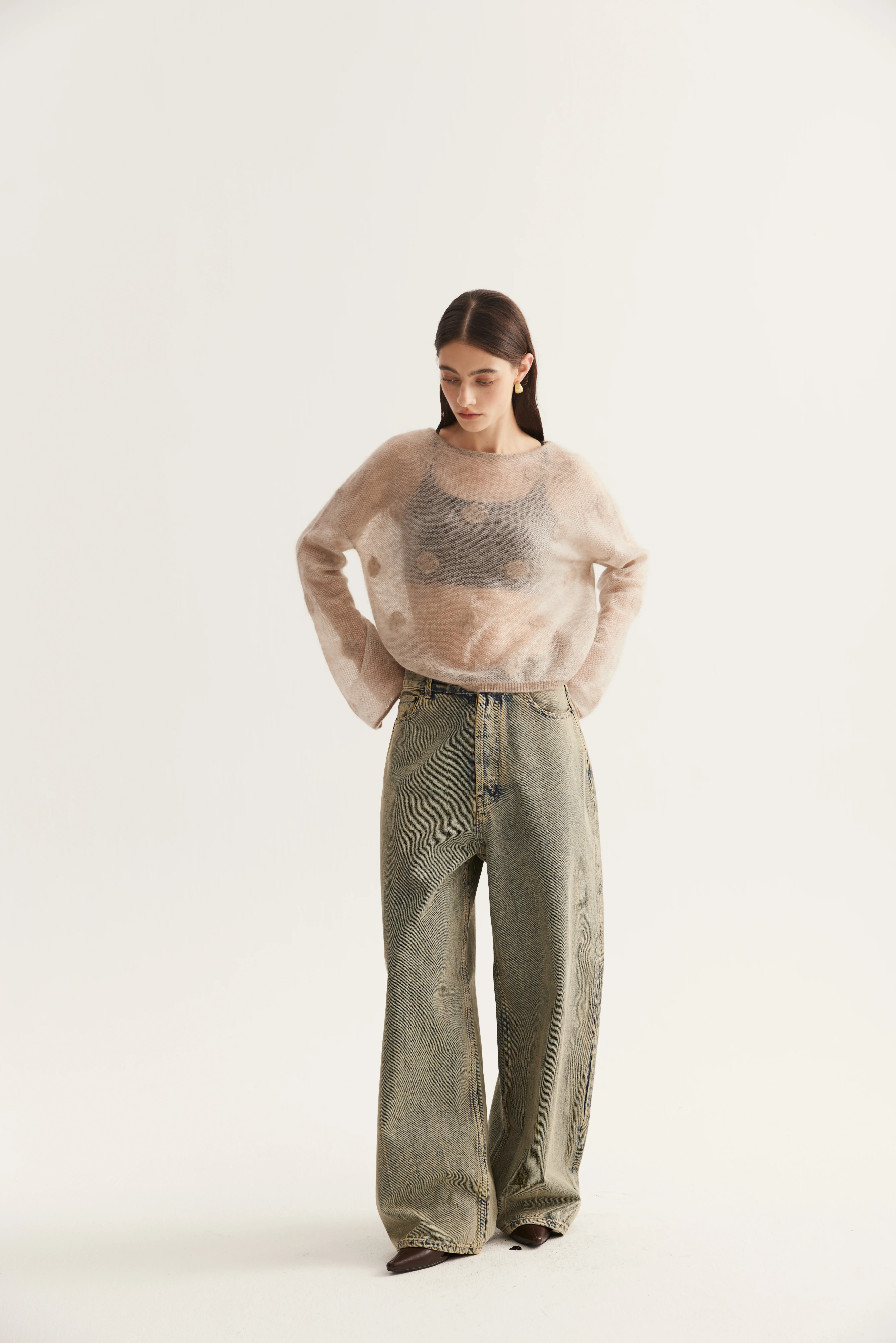 Sheer Cashmere-Blend Motif Pullover product reference