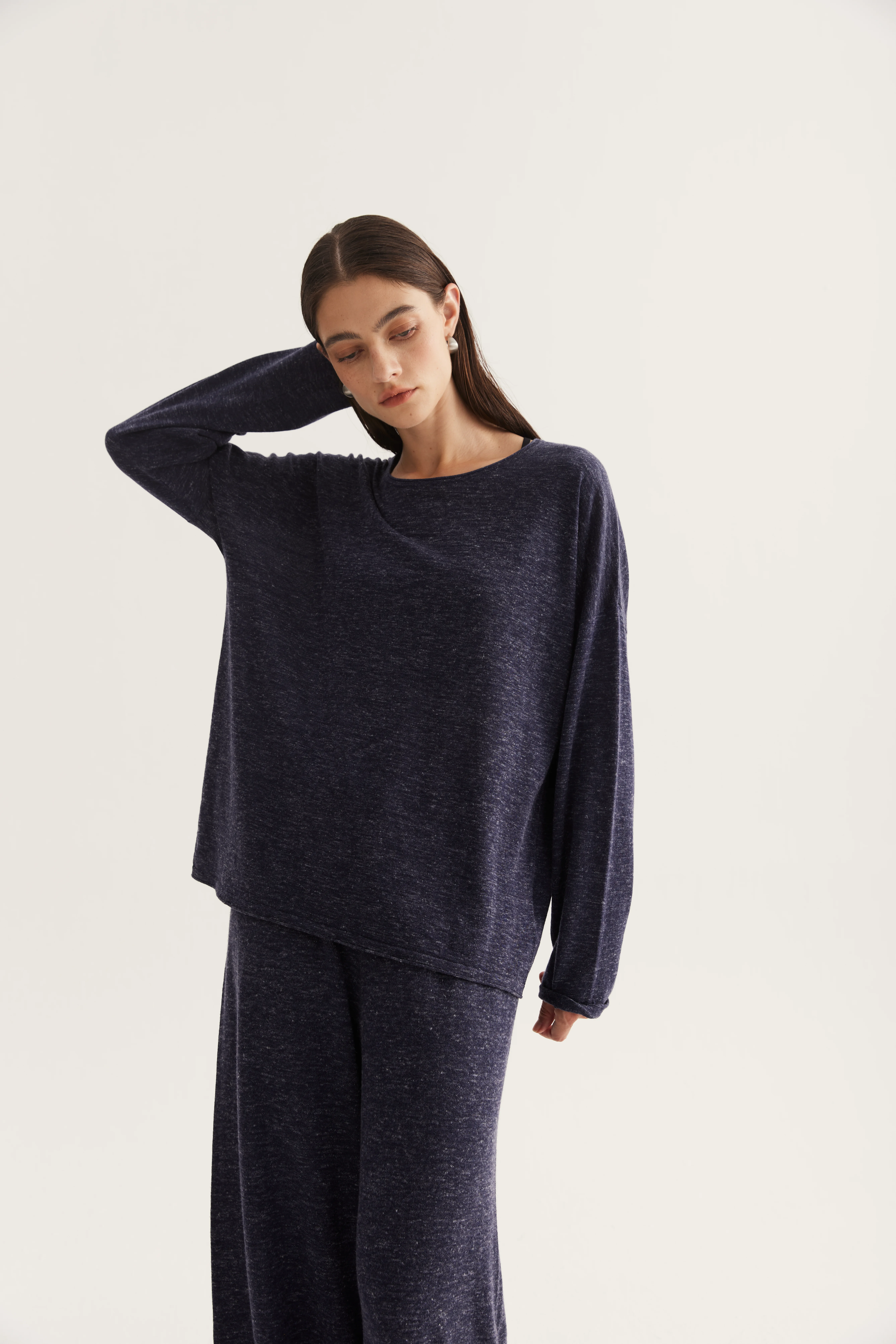 Wool Hemp Silk Matching Knit Set reference view 9