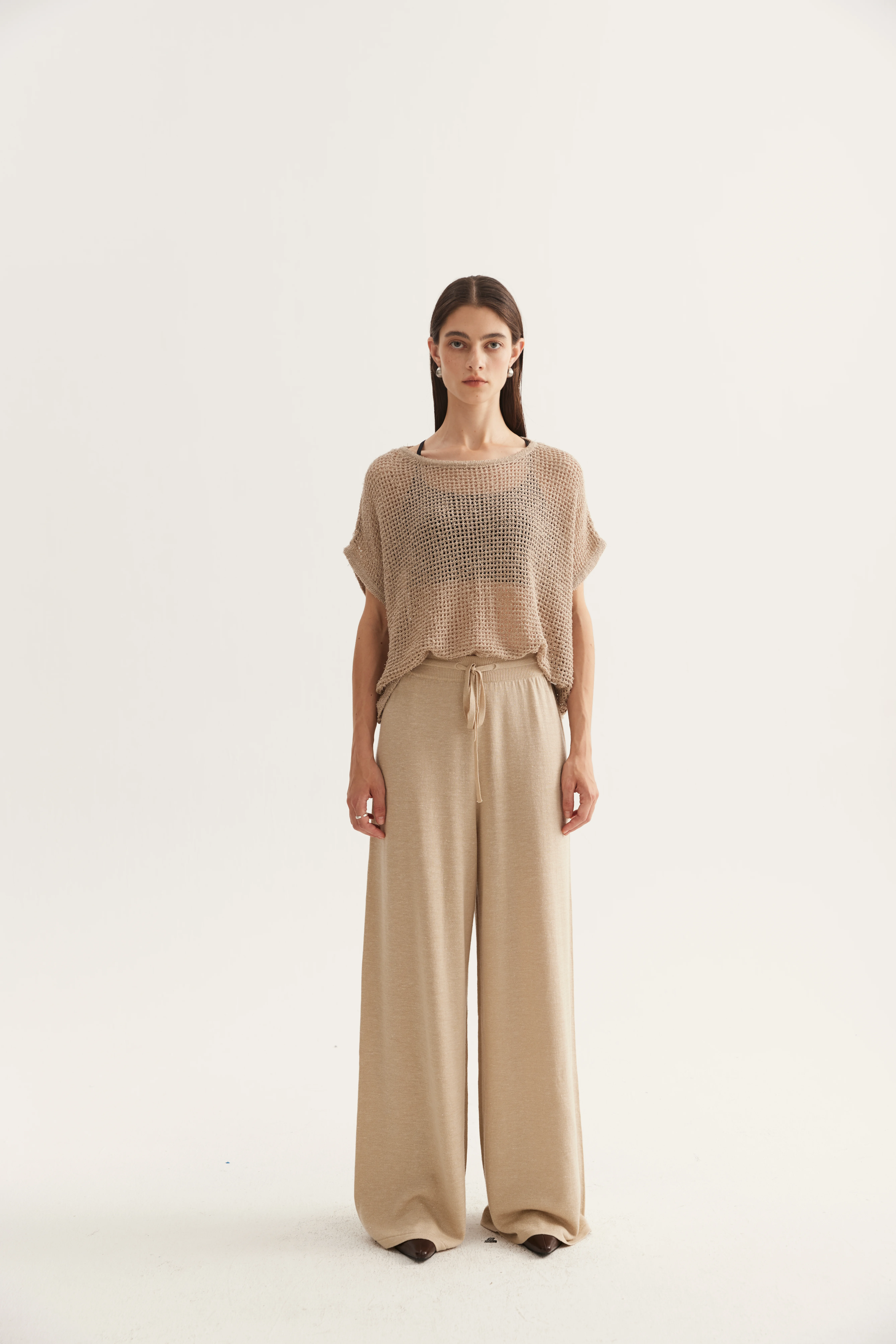 Wool Hemp Silk Straight Knit Pants product reference