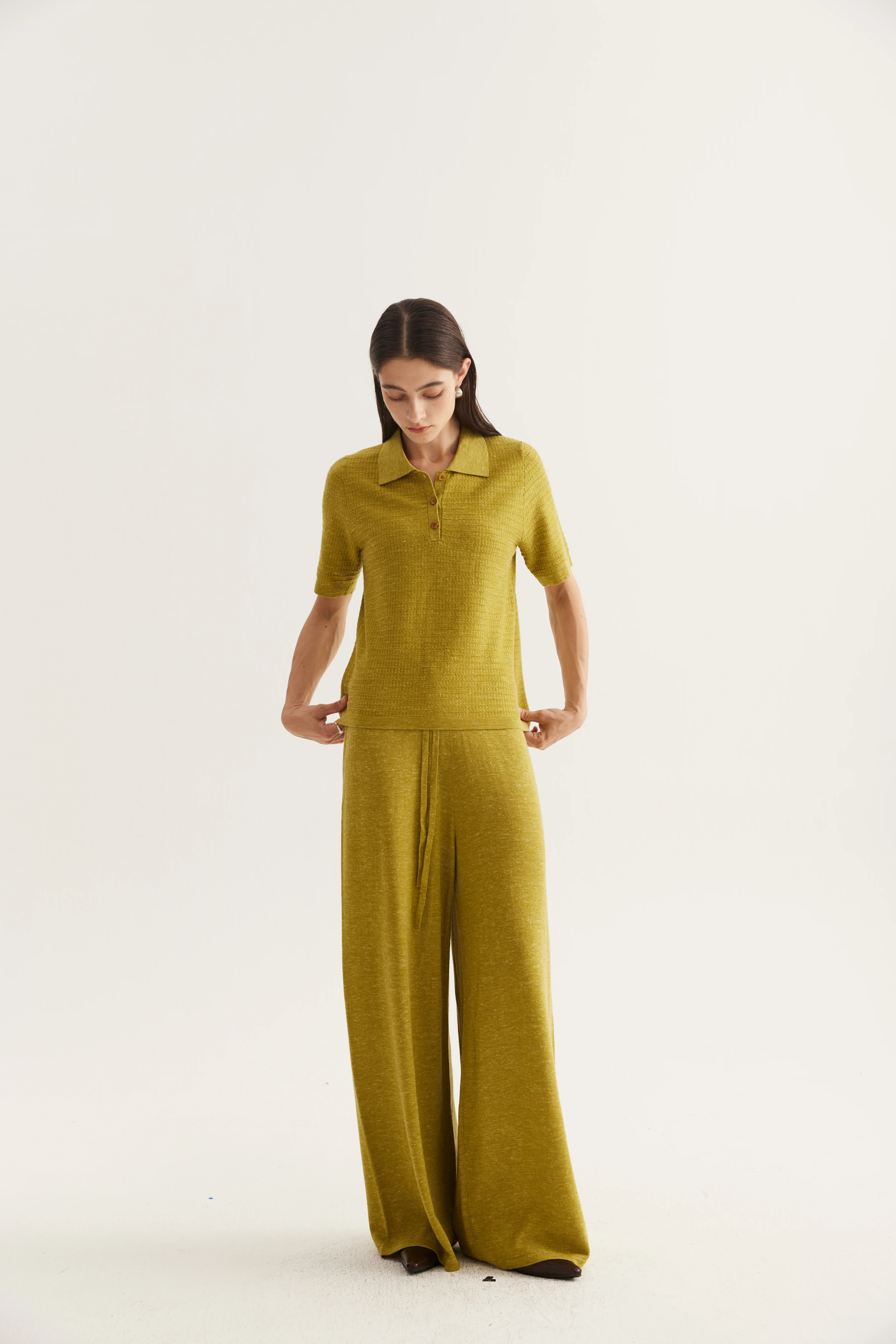 Wool Hemp Silk Polo Knit Set product reference