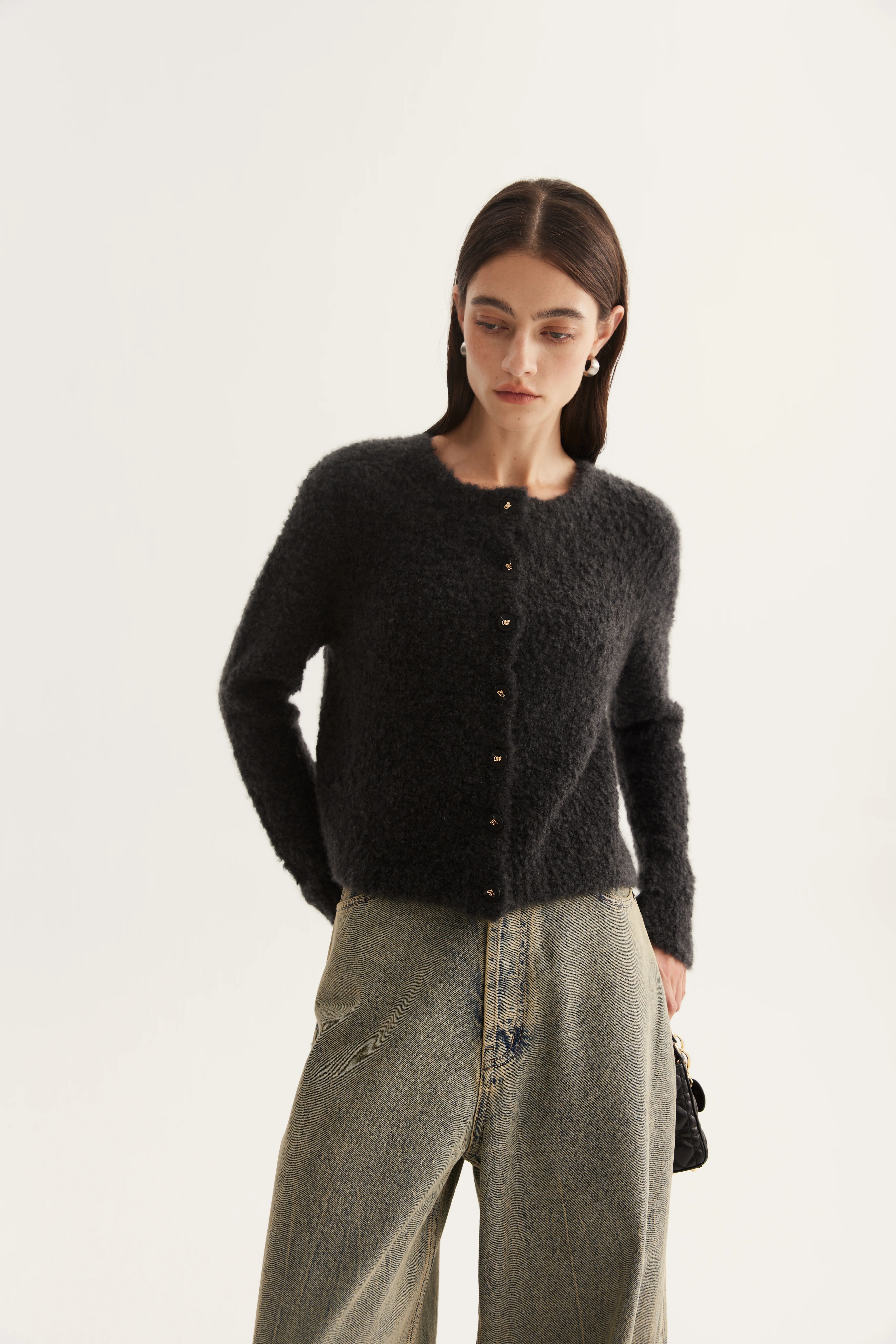 Cashmere Alpaca Silk Cardigan reference view 2