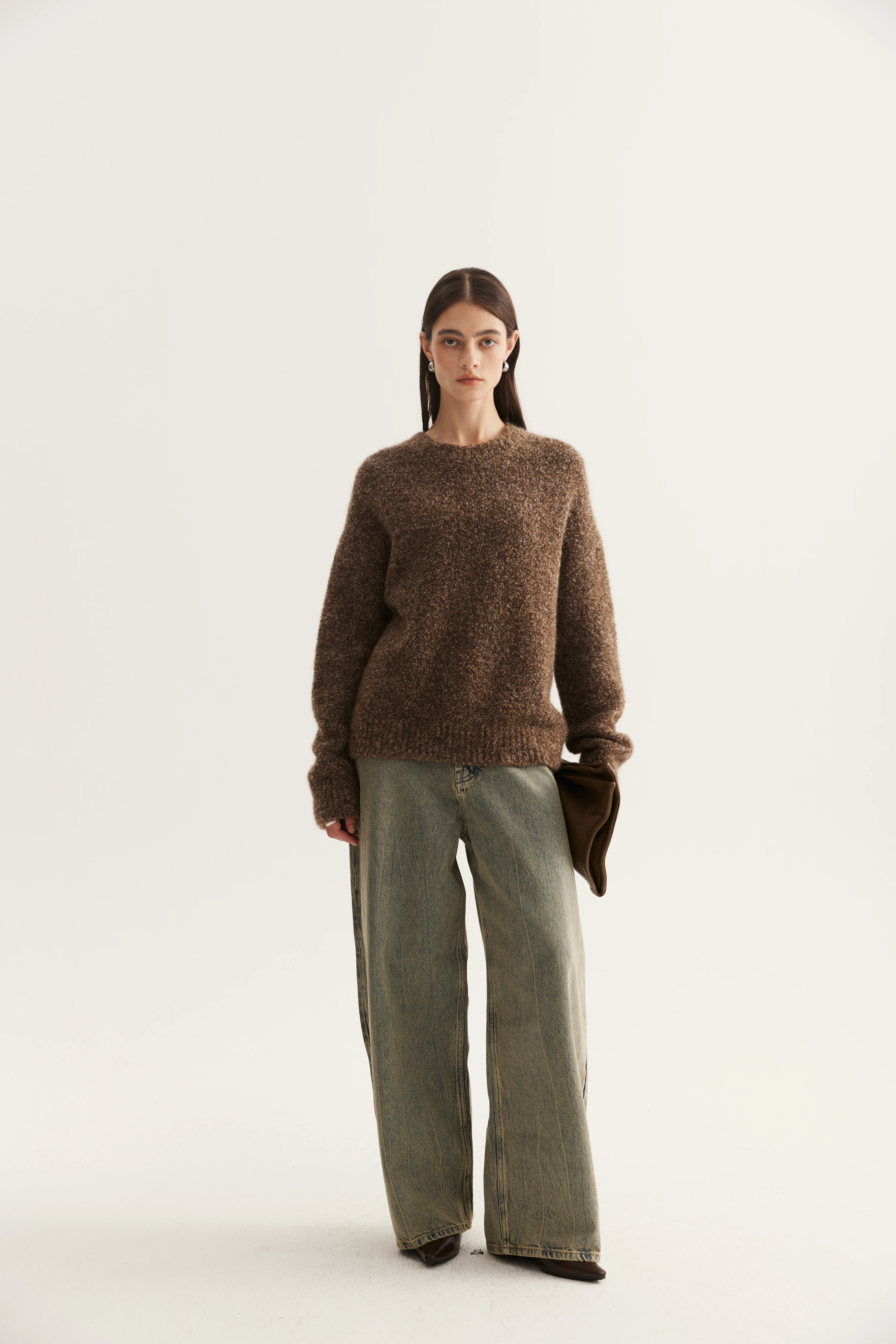 Boucle-Effect Cashmere Silk Pullover product reference