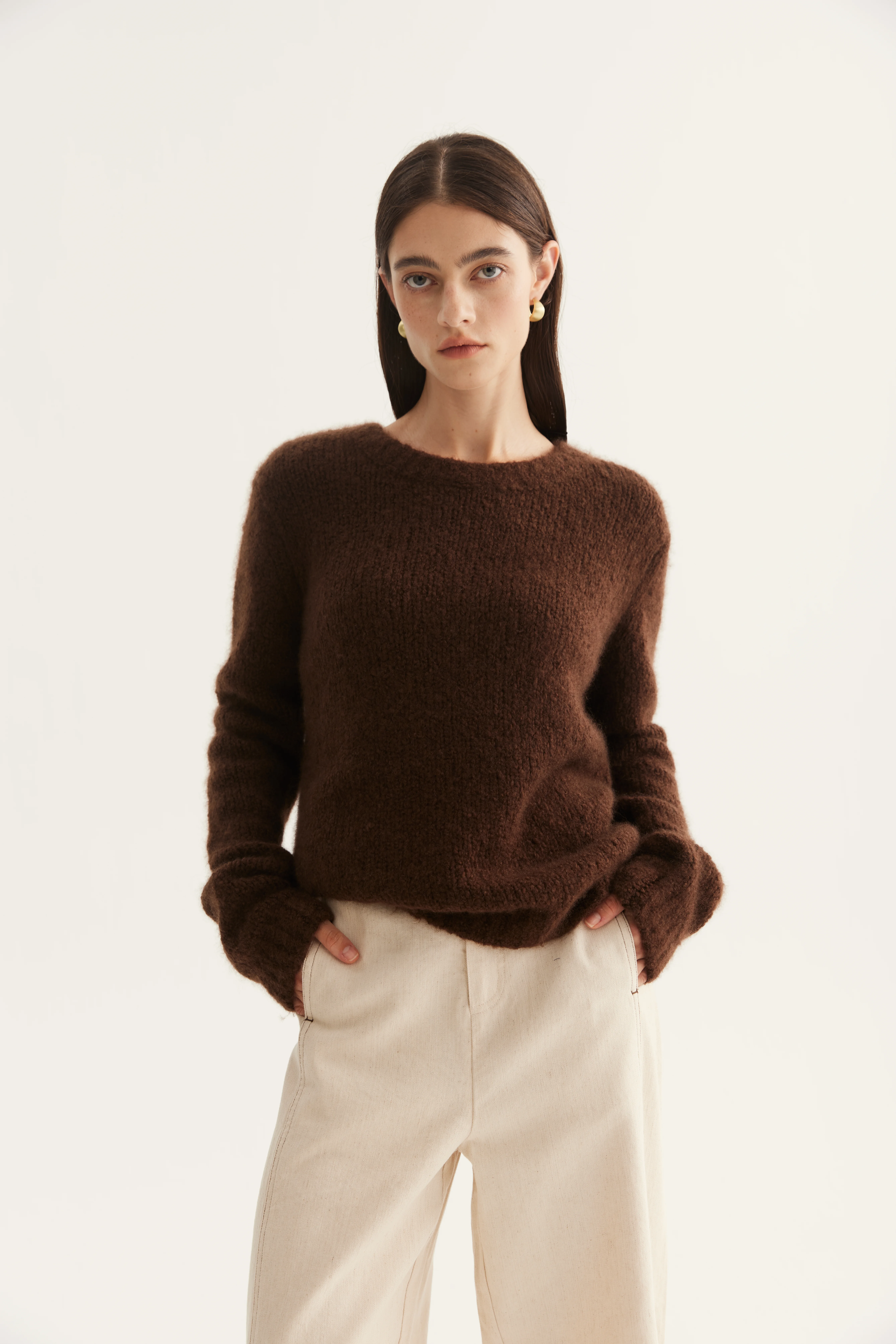 Cashmere Silk Crewneck Pullover reference view 2