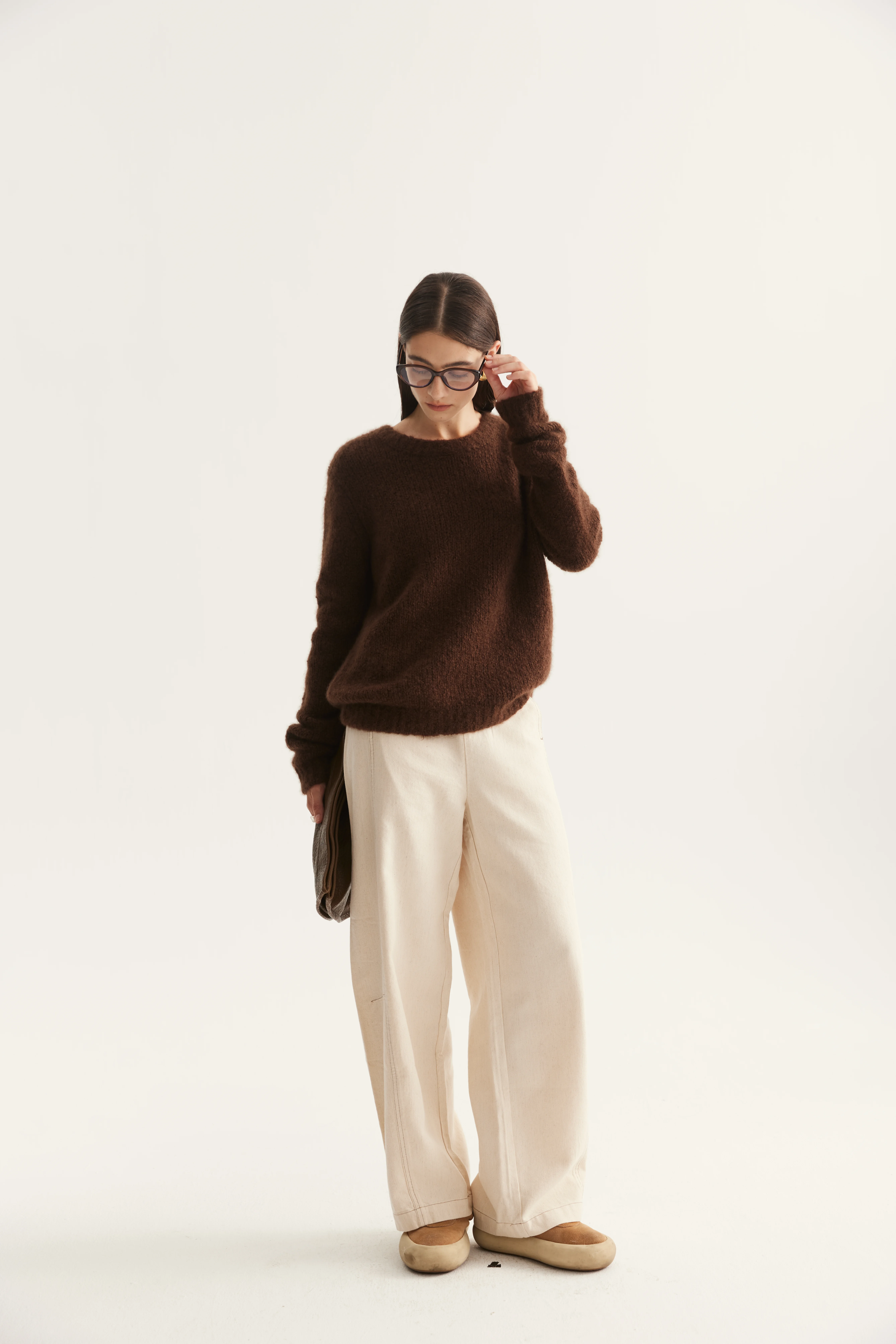 Cashmere Silk Crewneck Pullover reference view 3