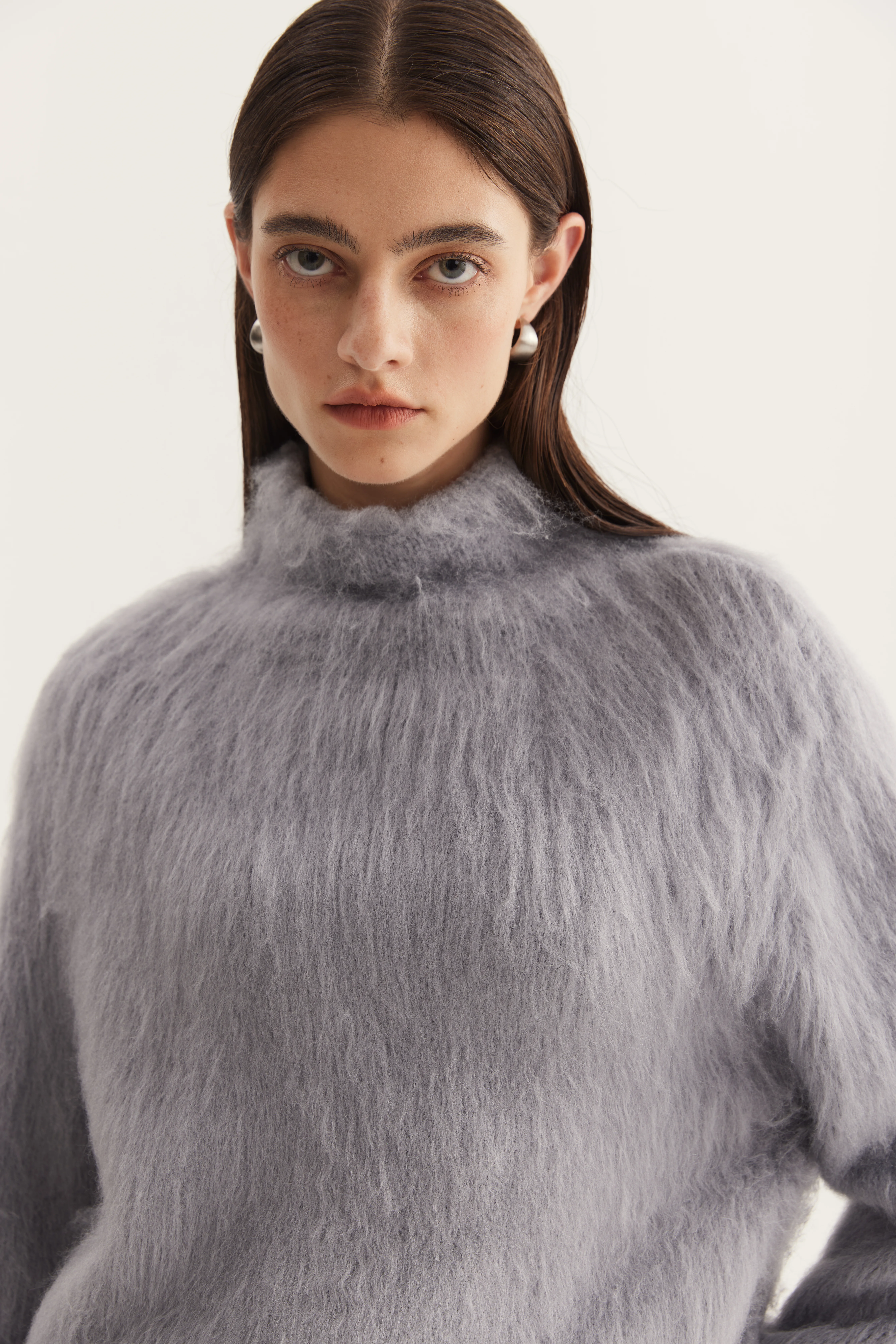 Brushed Mulberry Silk Pullover reference view 4